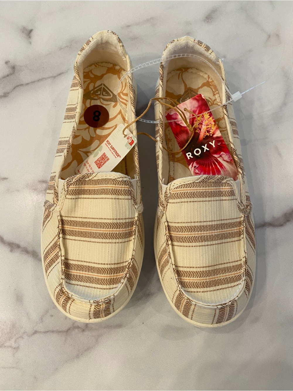 ROXY Beach Stripped Minnow VII Canvas Twill Slip-On Deck Shoe